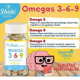 Omega 3-6-9 Para Niños 60 Tabletas 3 Acidos Shelo Nabel S511                                                                                          