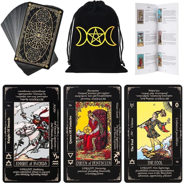 Tarot Cards with Guide Book & Linen Carry Bag, 78