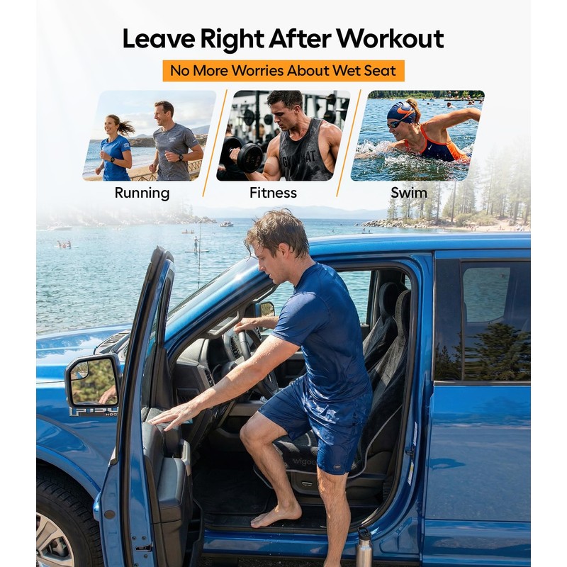 Wigoo Car Seat Cover Towel, Waterproof, for Use After Gym,