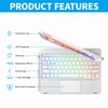 Tablet Bluetooth Keyboard 360 Degree Rotating Colorful Backlight Sensitive Touchpad