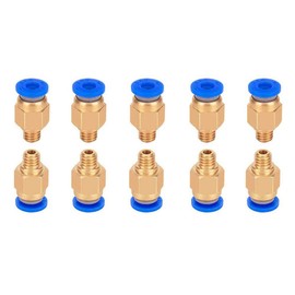 AiTrip PC4-M6 Pneumatic Fitting Push to Connect for 3D Printer Bowden Extruder 10pcs