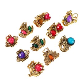 Ipetboom 10pcs Mini Vintage Hair Claw Clips Small Acrylic Jaw Clips for Women Stylish Hair Accessories for Daily Use