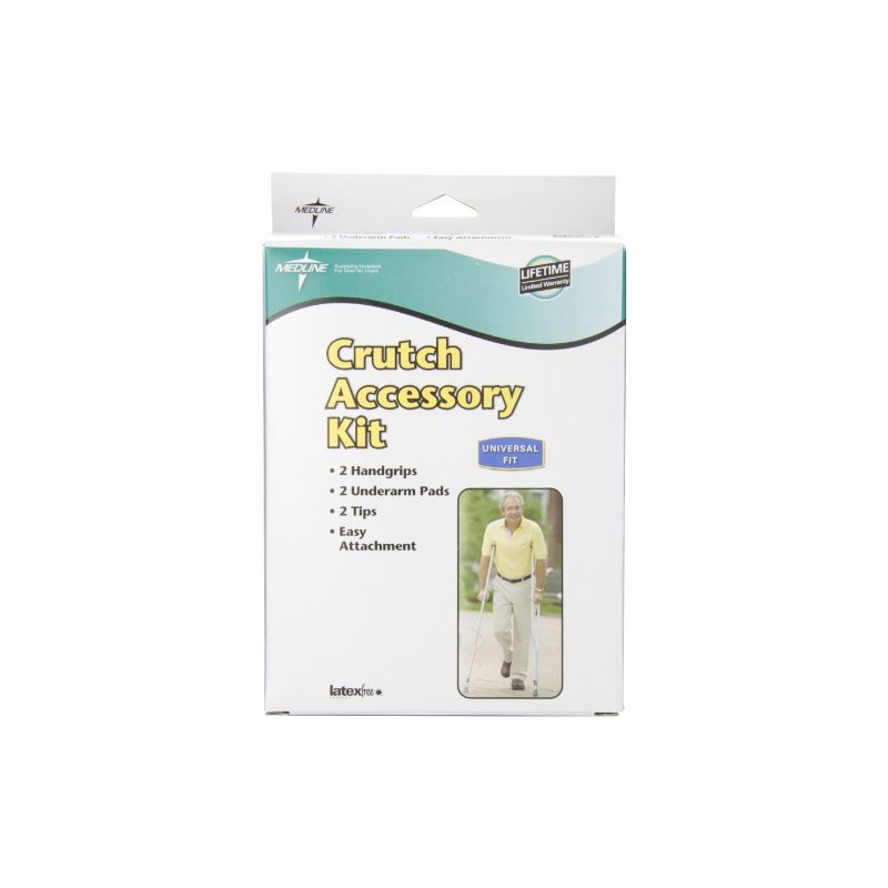 Medline Crutch Accessory Replacement Kit, Gray