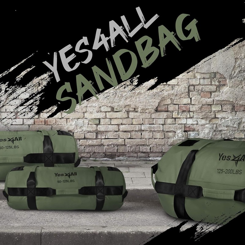 Yes4All Sandbags for Working Out, Unfilled Adjustable Sand Bags for