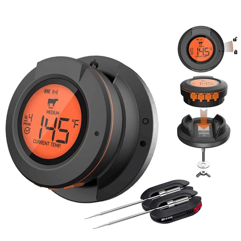 Wireless Bluetooth Barbecue Electronic Smart Oven Thermometer Kitchen Food Barbecue