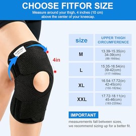 Bareform Meniscus Brace. Relieves Knee Pain And Meniscus Tears, And Provides Patellar Support. Suitable For Running, Squats, Basketball, Fitness, And Other Sports. Sizes M-XXl, Unisex. (Large)