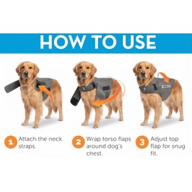 Anxiety Relief & Calming Thunder Vest for Dogs – Drug-Free Stress & Fear Reduction Wrap for Storms, Fireworks, Separation, and Travel