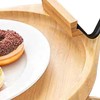 Couch Tray Burlywood Bamboo Folding Sofa Arm Clip Table for
