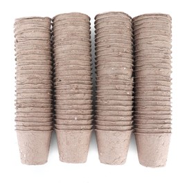 Macetas Pequeñas, Maceta de Arranque de Semillas Mini Macetas Macetas Pequeñas Para Suculentas Maceta de turba turba de Redonda reciclable para Plantar plántulas para jardín