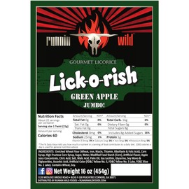 Green Apple Licorice | Lick-o-rish 3 Pounds Total (Set of 3 bags, 1 pound each)