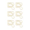100pcs Shaped Paper Clips Prevent Slip Cute Decorative Metal Small