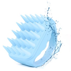 Bsisme Scalp Massager Hair Growth, Scalp Scrubber with Soft Silicone Bristles for Dandruff Removal, Shampoo Brush for Men Women Kids Pets Wet Dry Hair Scalp Exfoliator, Blue