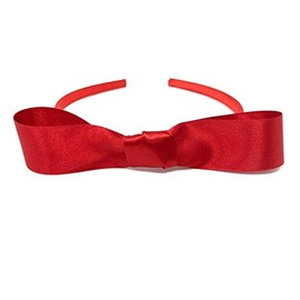 Red Matilda Style Snow White Bow Headband Wide Red Bow World Book Day