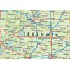 Illinois, Indiana, Ohio and Kentucky Physical Map - 23.3 x
