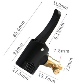 CaiHuaEr Dual Head Bike Valve Adapter, Bike Track Pump Tyre Air Pump Bike Pump Accessories Multi-use Connector Head Pump Adapter for Bicycle Bike Replacement Accessories