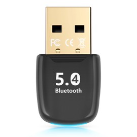 Suuleet Bluetooth Dongle - Bluetooth 5.4(BR+BLE+EDR), Free Diver, Taillight Design, USB Adapter for Desktop Speaker, Keyboard, Mouse - Win 11/10/8.1/7