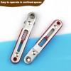 2Pcs Rustproof Flat Elbow Ratchet Wrench Flat Elbow Heads Wrench