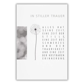 bsb Sympathy Card for Funeral - Loving Sympathy Cards with Envelope - Sympathy Card High Quality with Dandelion Motif - Condolence Card in 11.5 x 17.0 cm