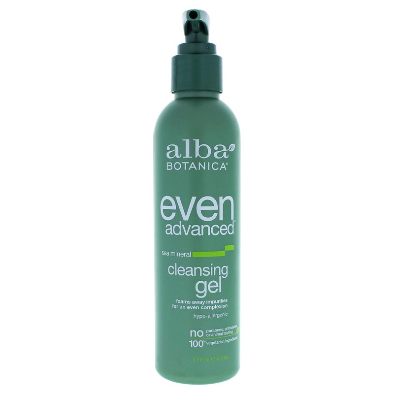 Alba Botanica Even & Bright Cleansing Gel, 6 Oz (Packaging