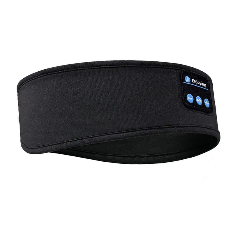 Bluetooth Sports Headband Wireless Sleep Headphones Exercise Music Headband Black