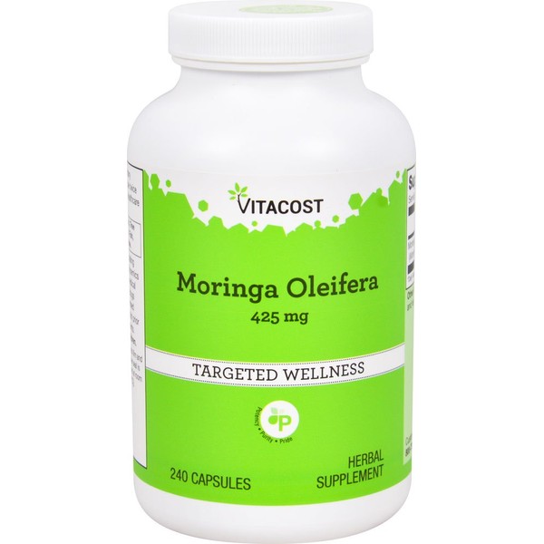 Vitacost Moringa Oleifera - 425 mg - 240 Capsules