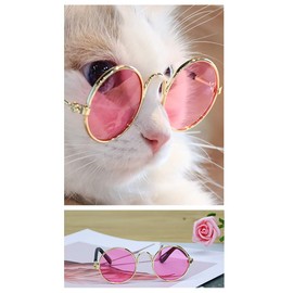 Stock Show Funny Cute Dog Retro Fashion Sunglasses Mosaic Glasses Transparent Eye-wear Protection Puppy Teacher Bachelor Cosplay Glasses Pink