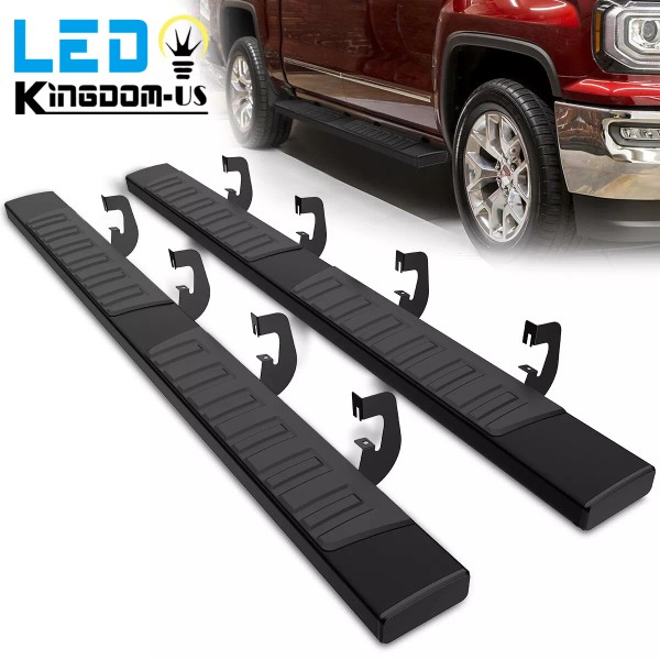 LEDKINGDOMUS 6" Running Board for 07-18 Silverado Sierra 1500 Crew