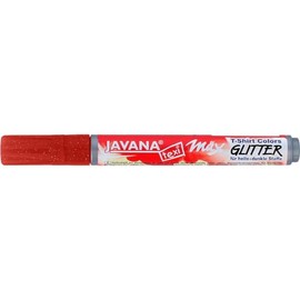 Javana Texi Mäx Glitter Fabric Paint Pen 12 Colours Glitter Kupfer