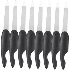 Housoutil 8pcs Metal Trim Nail File Set Fingernail Files Folding Nail File Strips Nail Care Tool