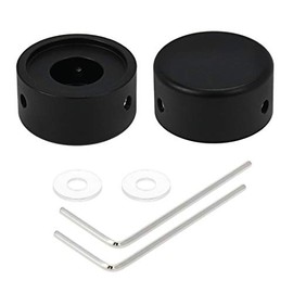 Bitray Guitar Effect Footswitch Topper Aluminium Alloy Pedal Caps with Wrench Black - 2PCS
