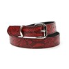 Red Python Snake Belt 1.25" Wide Removable Buckle (L)