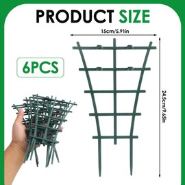6 PCS Rankhilfe Zimmerpflanzen, Stapelbare Pflanzenstützen für Kletterpflanzen, Rankgitter klein, Wiederverwendbar, Stabil, Ideal für vertikales Gärtnern, Fördert gesundes Pflanzenwachstum