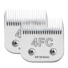 2PCS 4FC Blades Dog Grooming Blades Compatible with Andis Dog Clippers,Dog Clipper Blades Compatible with Oster A5,Wahl km10 Dog Clippers for Animal Dog Cat Horse,Stainless-Steel Blade Sharp