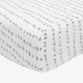 Little Unicorn Fitted Crib Sheet | Super Soft | Sized for Standard Baby Crib Mattress & Toddler Bed | Cozy Bedding Sheet for Boys and Girls | Machine Washable | 52” x 28” x 6” (Stone Stripe)