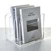 AIMOLLY Clear Acrylic Organizers - 3 Vertical Compartments Acrylic Folder