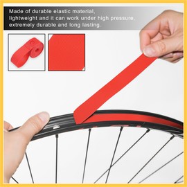 REPAIROCK 700C 27" Bike Bicycle Wheel Rim Strip Rim Tape Liner Inner Tube Protection Band PVC Red Pair Auto Replacement Parts