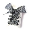 CHTME Fashionable Leopard Shoelaces 1 Pair Chiffon Satin Ribbon Organza