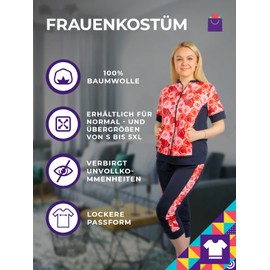 BestMarket.TV - Maria 2-Piece Women's Outfit, 100% Cotton, Sports and Leisure Suit, red, XL