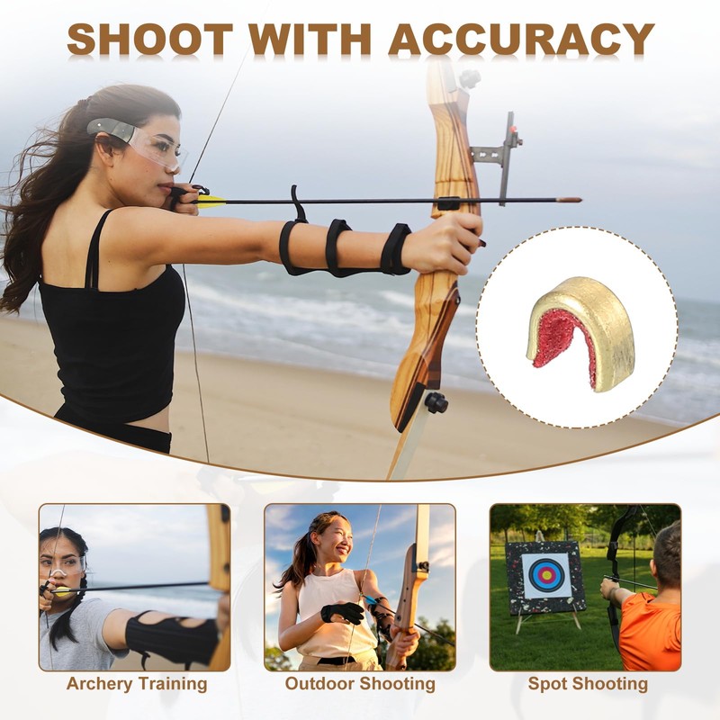 sourcing map Bow String Nocking Points 6x3x6 mm Bow String