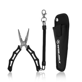 Fishing Pliers 6" inch for Saltwater & Freshwater – Stainless Steel Fishing Tool with Line Cutter, Non-Slip Ergonomic Handle – Rust-Proof for Ocean, Lake, River Fishing