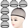 MORGLES 6PCS Wig Cap Non Slip, Black Mesh Net Wig