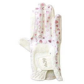 MIC 39 GOLF FIT39 Women's MGF-220N Gloves for Right Hand (Left Handed), Heart Pink, M Size