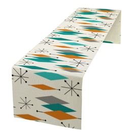 Yearn Jear Mid Century Modern Table Runner,Table Runners for Kitchen Dining Modern Tables Decor Decoration for Kitchen Family Dinner Table Holiday Party Farmhouse 13 x 70 Inch