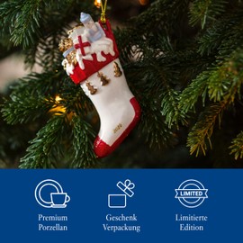 Villeroy & Boch Christmas Classics Ornament Santa Stocking 7 x 4.5 x 13 cm