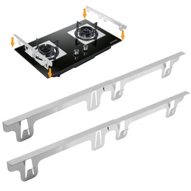 2Pcs Stove Gap Filler,Stove Gap Covers Stainless Steel,Adjustable Length 13.8'' to 27.5'',Gas Stove Side Gap Protector,Stove Gap Guards Range Trim Kit,for Stove Countertop(Silver)