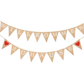 Welcome Home Garland, Welcome Garland Rustic Welcome Home Banner Decoration for Housewarming Party, Baby Shower, Return Family Celebrations