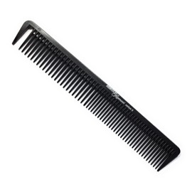Hercules Sägemann HS C9 Carbon 9 Professional Hair Cutting Comb, Anthracite, Anti-Static, Carbon Comb with Two Wide Teeth, Sectional Teeth, Robust, 7.5 Inches, Hair Comb (9a)
