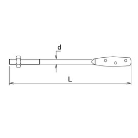 DAIDOHANT 10101731 Uniqlo Joint Hattodore (Nominal) W3/8 x Length 9.8 inches (250 mm) (1 Piece)