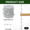 NICENEEDED 16.4ft Christmas Garland Christmas Tree Silver Bead, Clear Iridescent