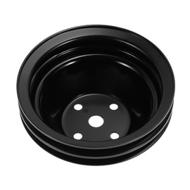 FUELHOOD Water Pump Pulley for Chevy SBC Small Block 262 265 267 283 302 305 307 327 350 400 LWP Double-Groove Long Water Pump Pulley 2 Groove Durable 1 Pc